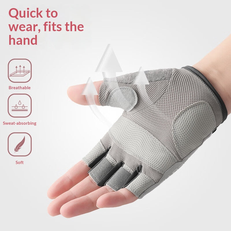Gants de fitness Femmes Vélo de plein air Sport Gants demi-doigts