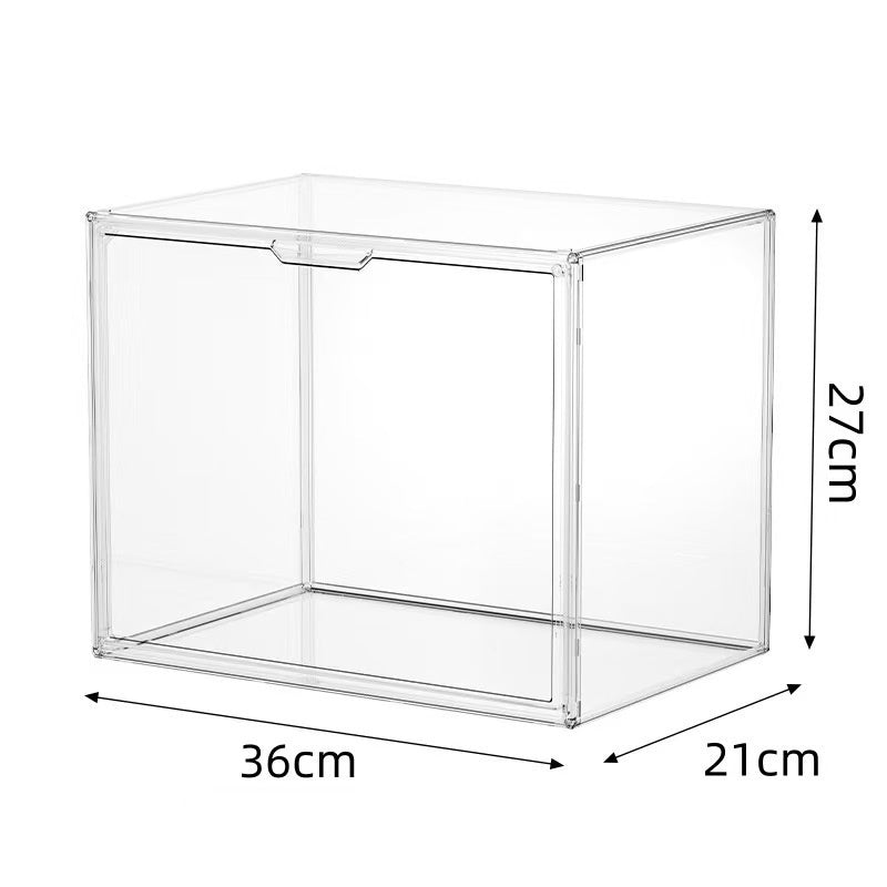 Boîte de rangement transparente antipoussière en acrylique à haute transparence