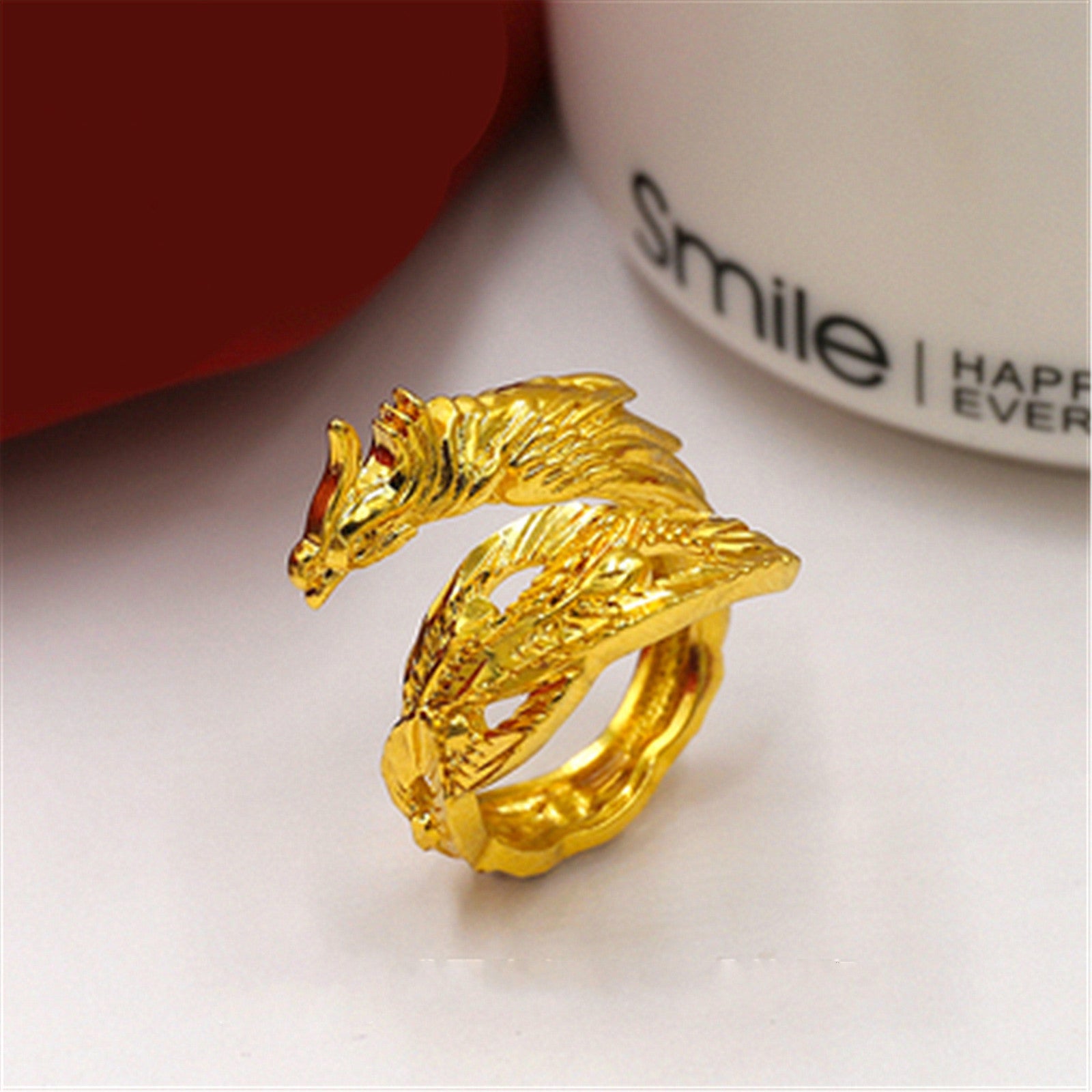 Anneau dragon et phénix