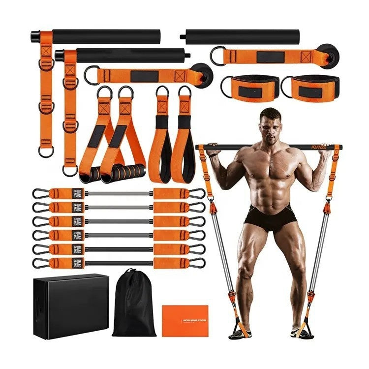 Jeu de bandes de résistance multi-fonctionnelles Pilates de fitness
