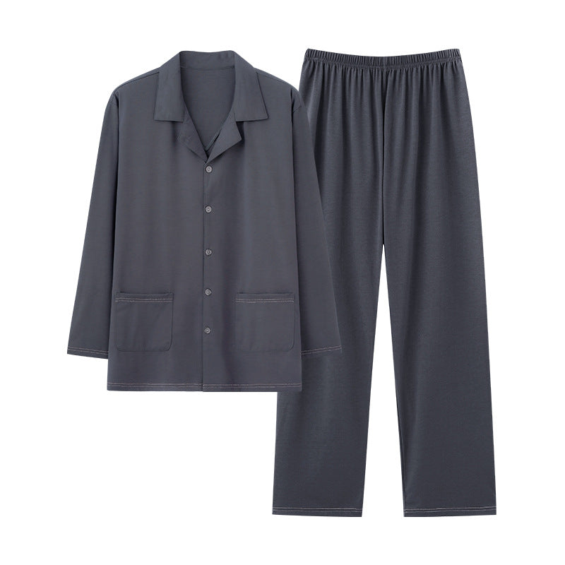 Pyjamas homme Modal Cardigan manches longues Casual Homewear costume
