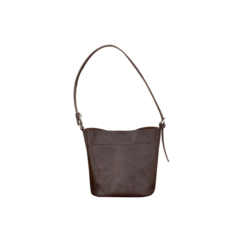Sac à seau en cuir tannées aux légumes