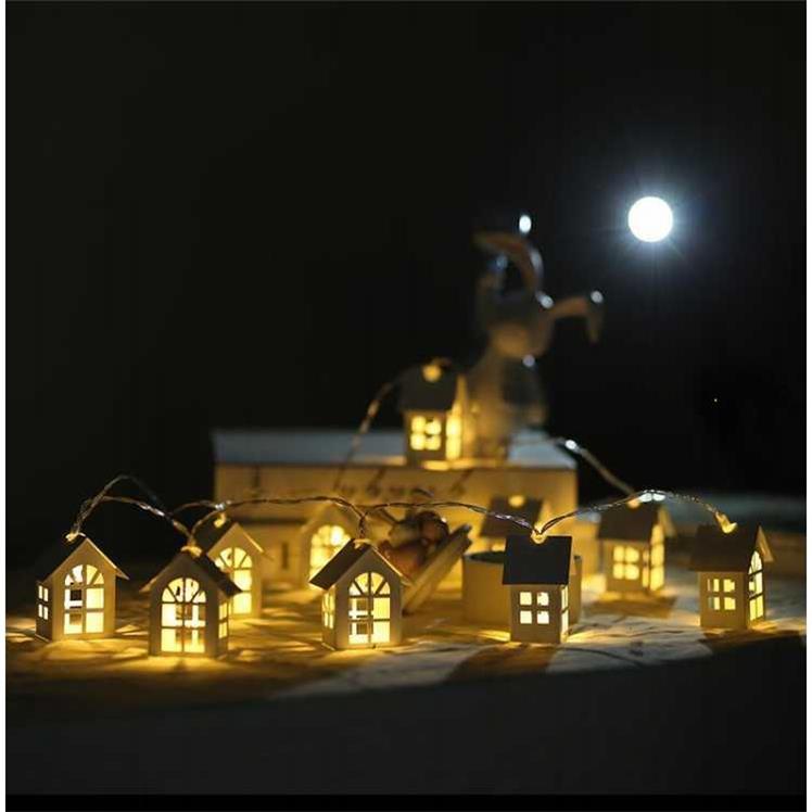 2M 10pcs LED sapin de Noël Maison Style Fairy Light Led Chaîne mariage natal Garland Année