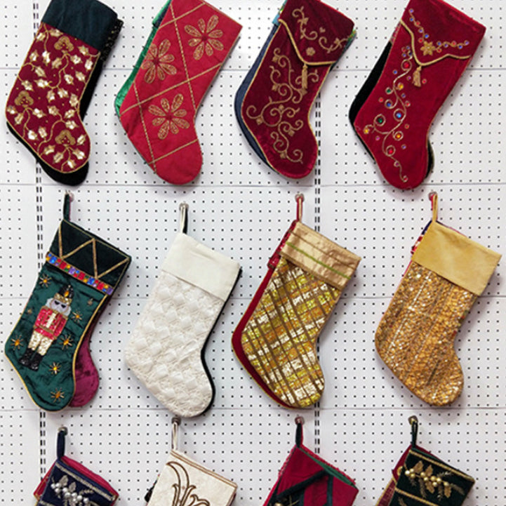 Broderie perlée Accueil Noël Bas