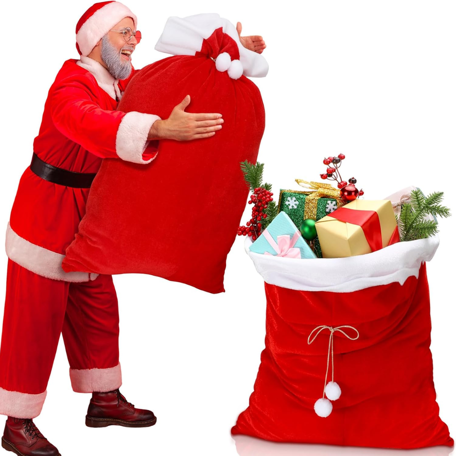 2 Pcs Grand Noël Cadeaux de Noël Sacs Sac