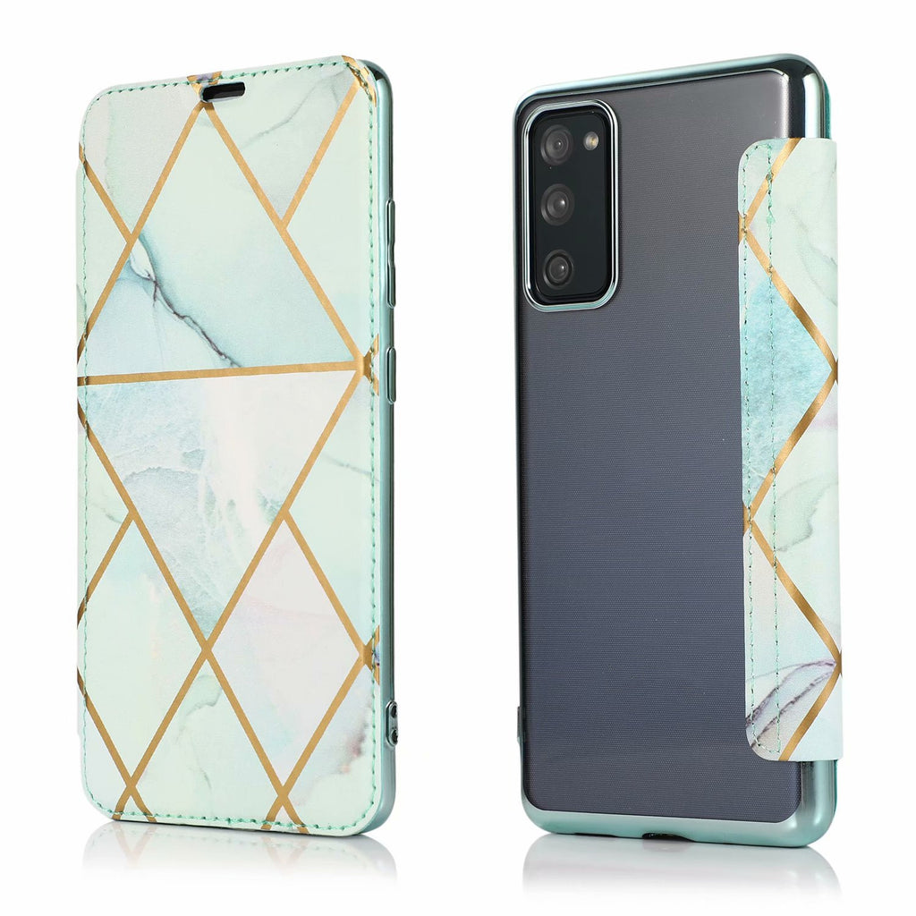 Convient pour S20 S21 S20FE NOTE20 A51A21S Étampage de marbre Étui en cuir