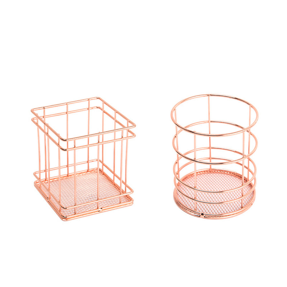 Fer rose or carré stylo rond support sundry bureau