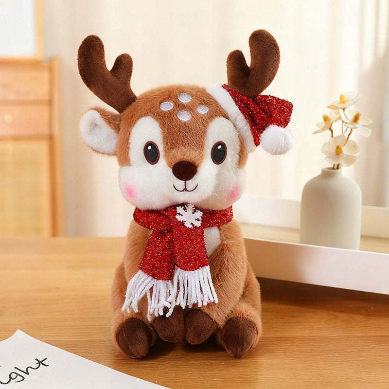 Jouet mignon en peluche de cerf de Noël