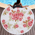 Serviette de plage ronde en microfibre non éparpillée