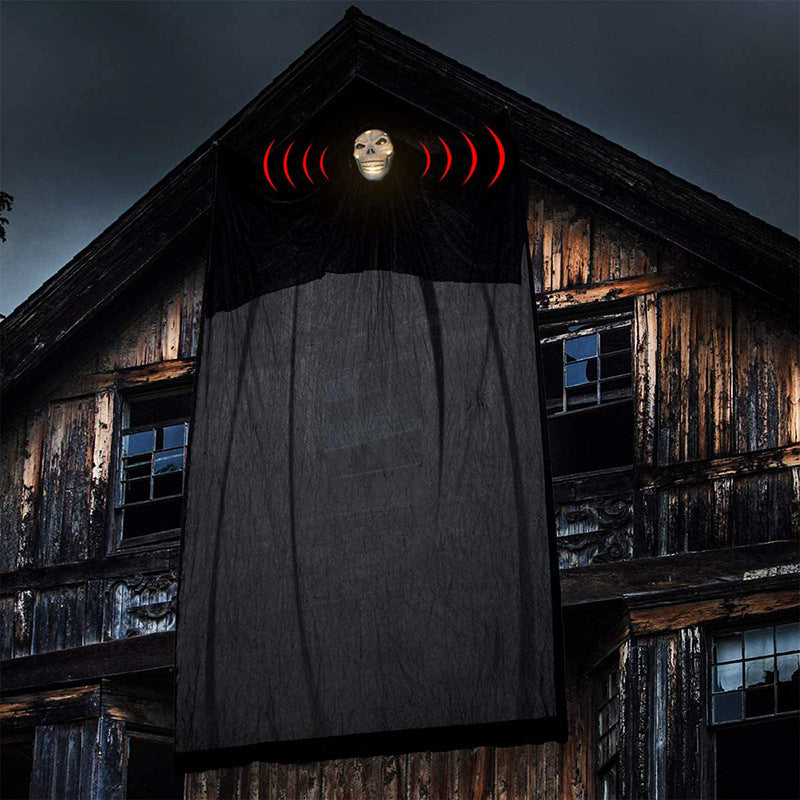 Décoration d'Halloween Voix contrôle éclairage son Horreur fantôme suspendu