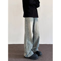 Jeans Denim Lavés Dénudés Hommes Style Vintage Loose-fit