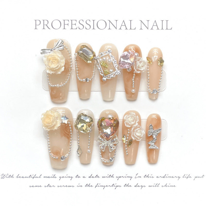 Art des ongles Printemps Petites fleurs Vibe d'été Faux ongles