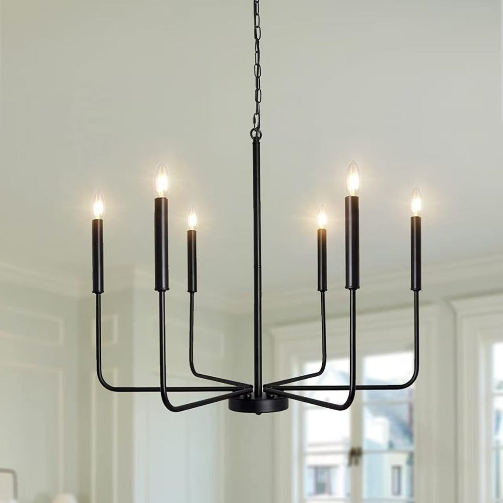 Moderne Simple et léger Luxury American Wought Iron Chandelier