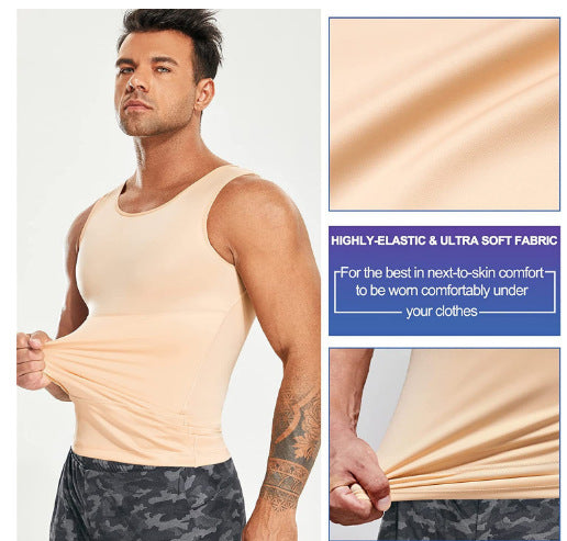 Formes homme Fitness Vest Corset Belly Control Close-fitting Elastic Tight-fitting Spor