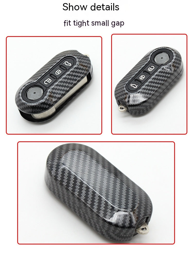 Applicable à Fiat 500 Boyue Key Shell Ottimo Fibre de carbone Viaggio cas clé