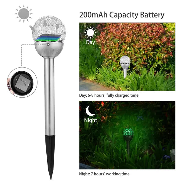 Solarek 3 Pcs Outdoor Solar Lights IP44 Balle imperméable RGB Light Garden Décor Lampe Landsc