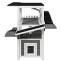 4 niveaux Outdoor Cat House Weaterproof Cat Tree Tower avec toit imperméable et 2 portes