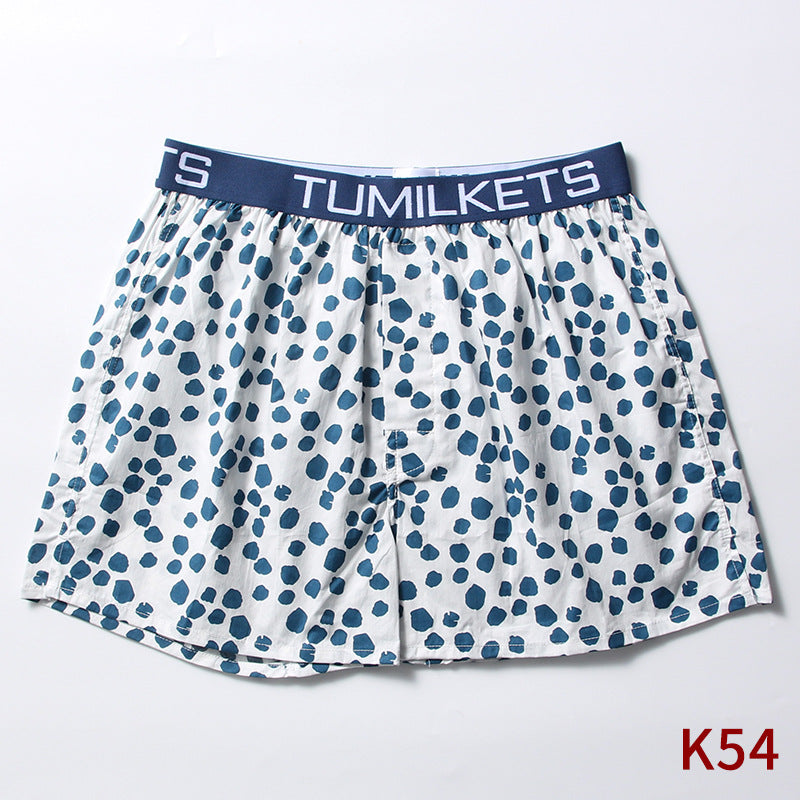 Short de boxeur imprimé homme Short de boxeur à la maison slips de boxeur en coton