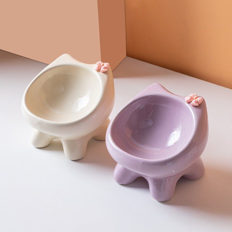 Super Cute Cat Bowl Ceramic Pet Supplies