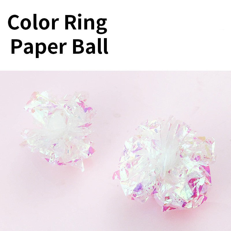 Ce jouet de chat de boule de papier de fabrication de bruit coloré est une excellente façon de garder votre chat