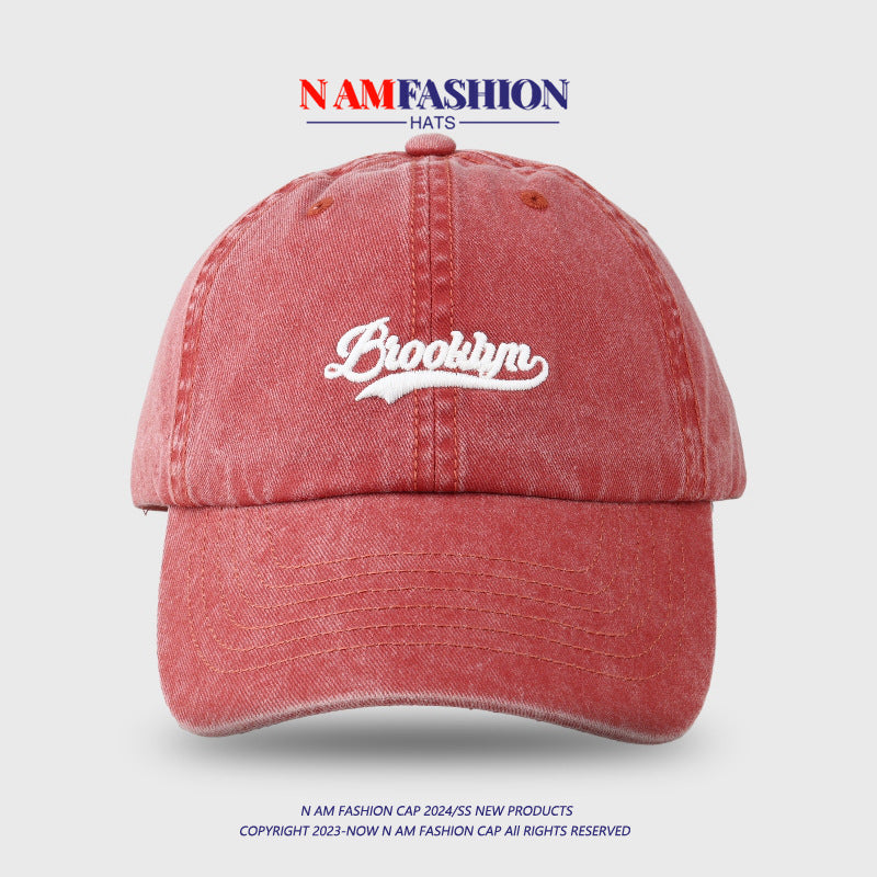 Femmes Polyvalente lettre brodée Minimaliste Lavé-jean Casquette de baseball