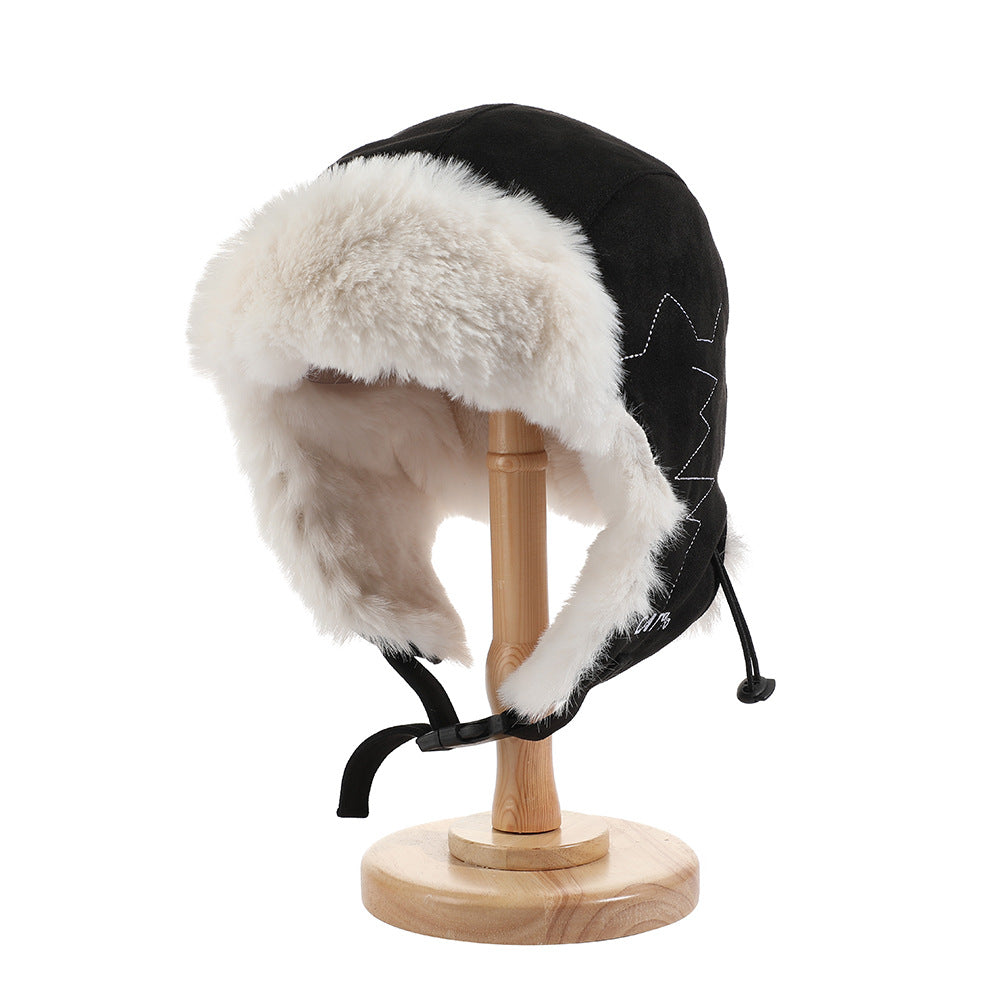 Chapeau de protection de l'oreille chaude et épaisse pour hommes en peluche pour le temps froid