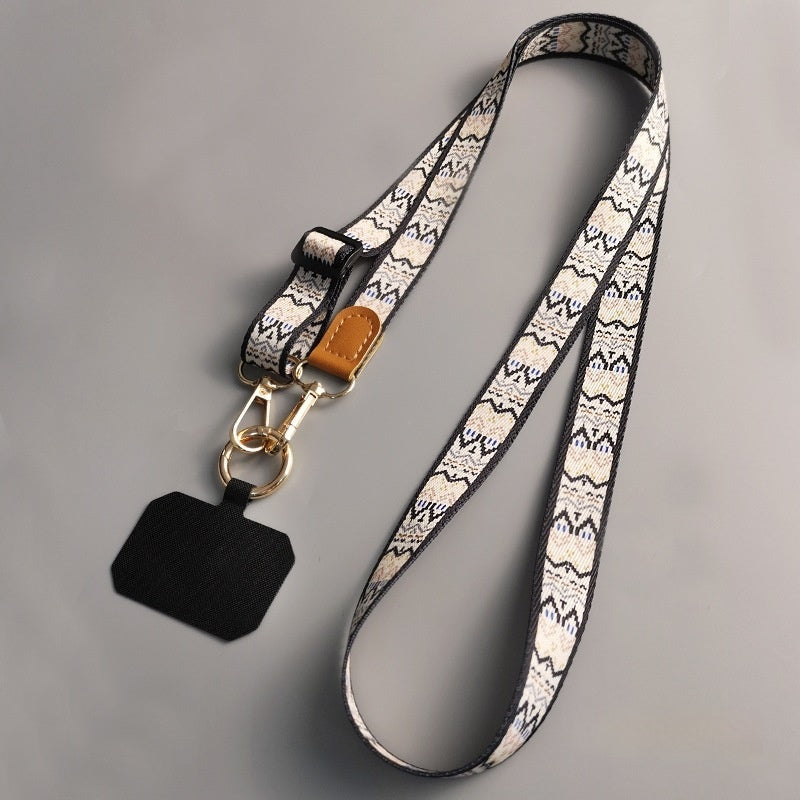 Téléphone portable Lanyard Crossbody Bag Solid Color Long Braces Détachable Multi-usage Strap