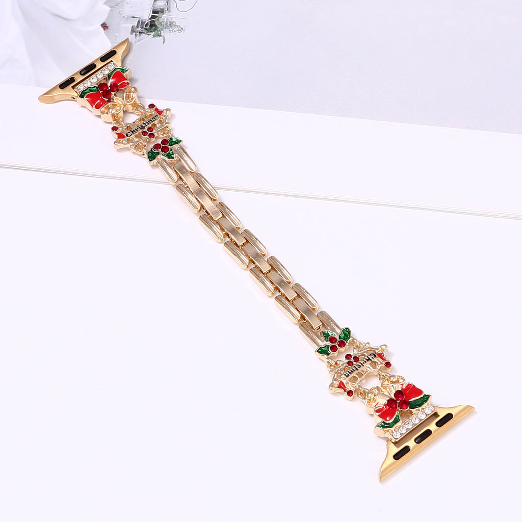 Bracelet de montre Decor de fête de Noël compatible avec les montres