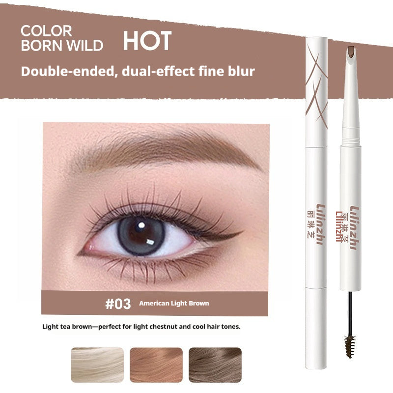 Crayon à sourcils 3D à double extrémité pour un look Wispy naturel et bien défini