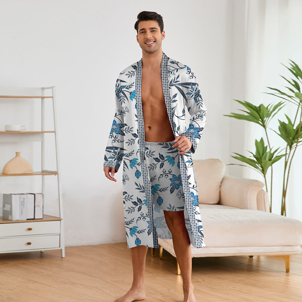 Men's long-sleeve print dress