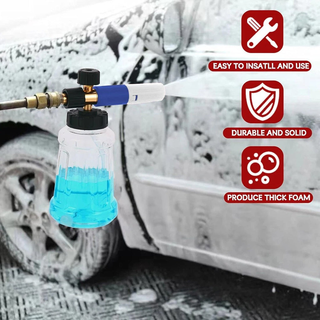 Bouteille de canon à savon à pression de lance à mousse de neige à libération rapide