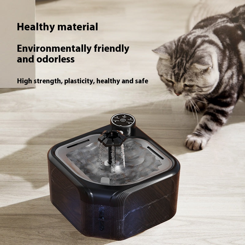 Distributeur d'eau pour animaux en acier inoxydable Induction sans fil Sortie d'eau automatique