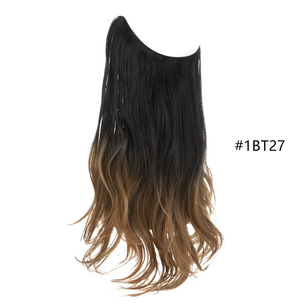 Ligne de pêche pour femmes Grande vague Multicolore Gradient Hair Extensions