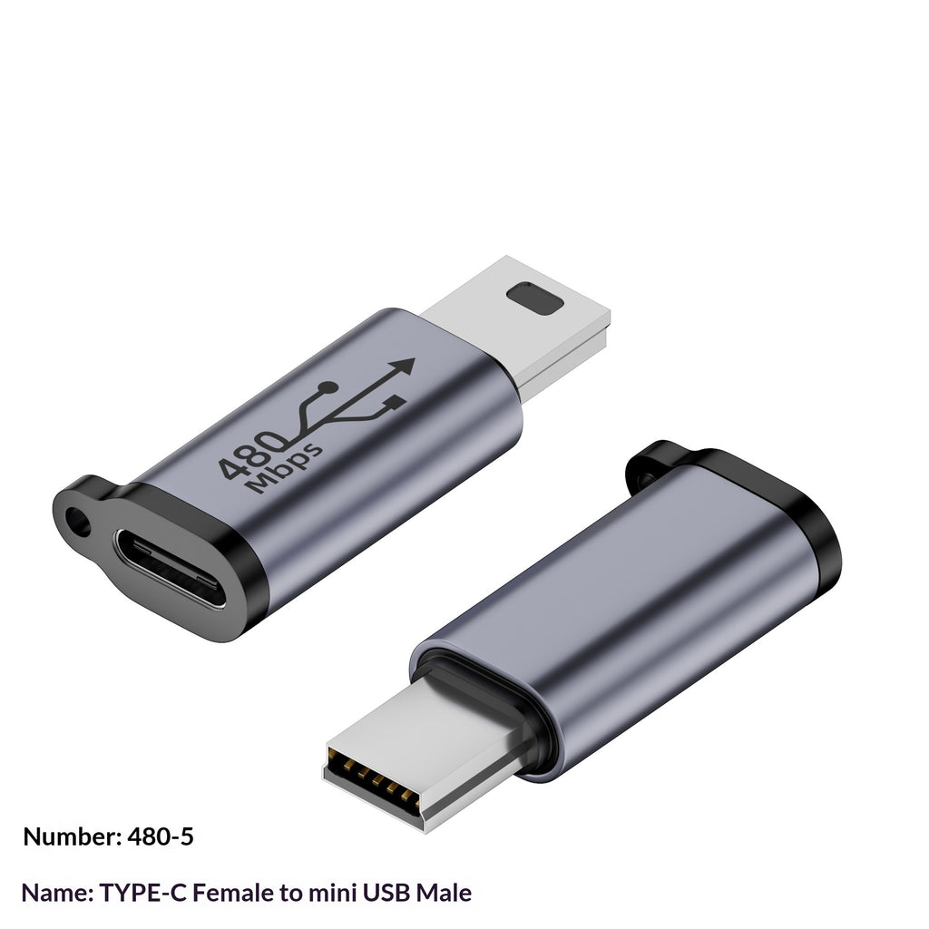 Adaptateur USB to Mini V3 to Adaptateur de câble de charge de type C Micro-port