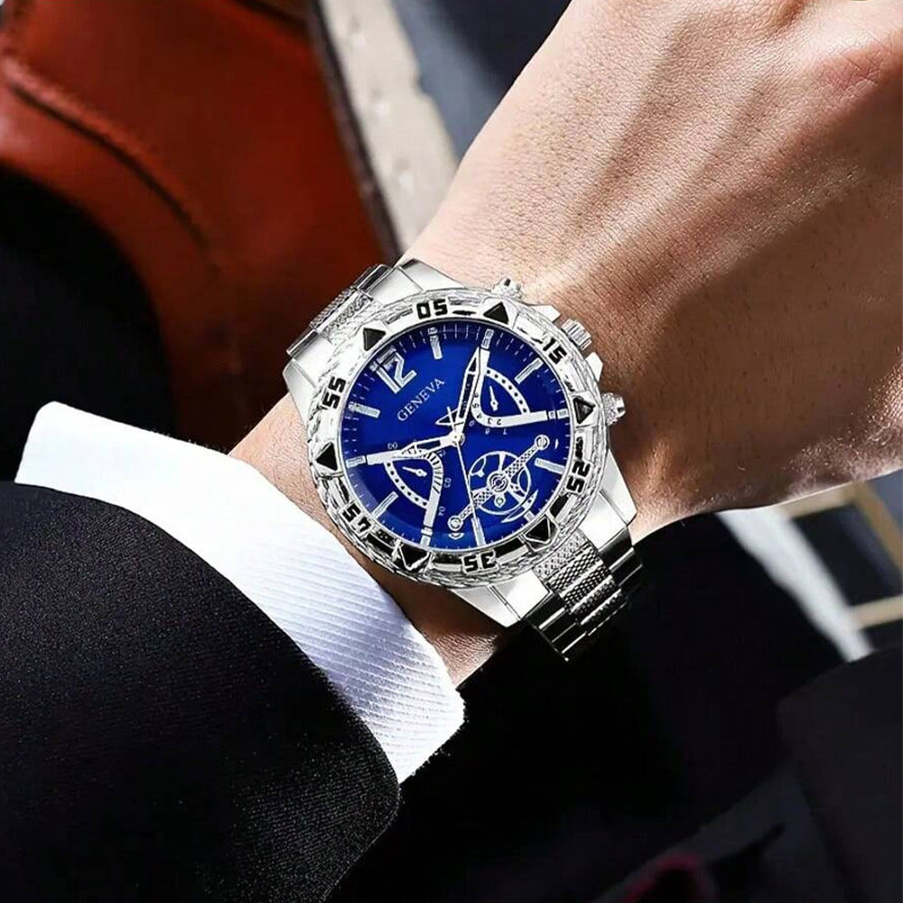 Montre mécanique Volkswagen entièrement automatique pour homme avec bracelet en acier