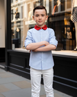 Garçons Printemps manches longues Chemise Enfants Uniforme scolaire Chemise formelle en coton 6-12Y