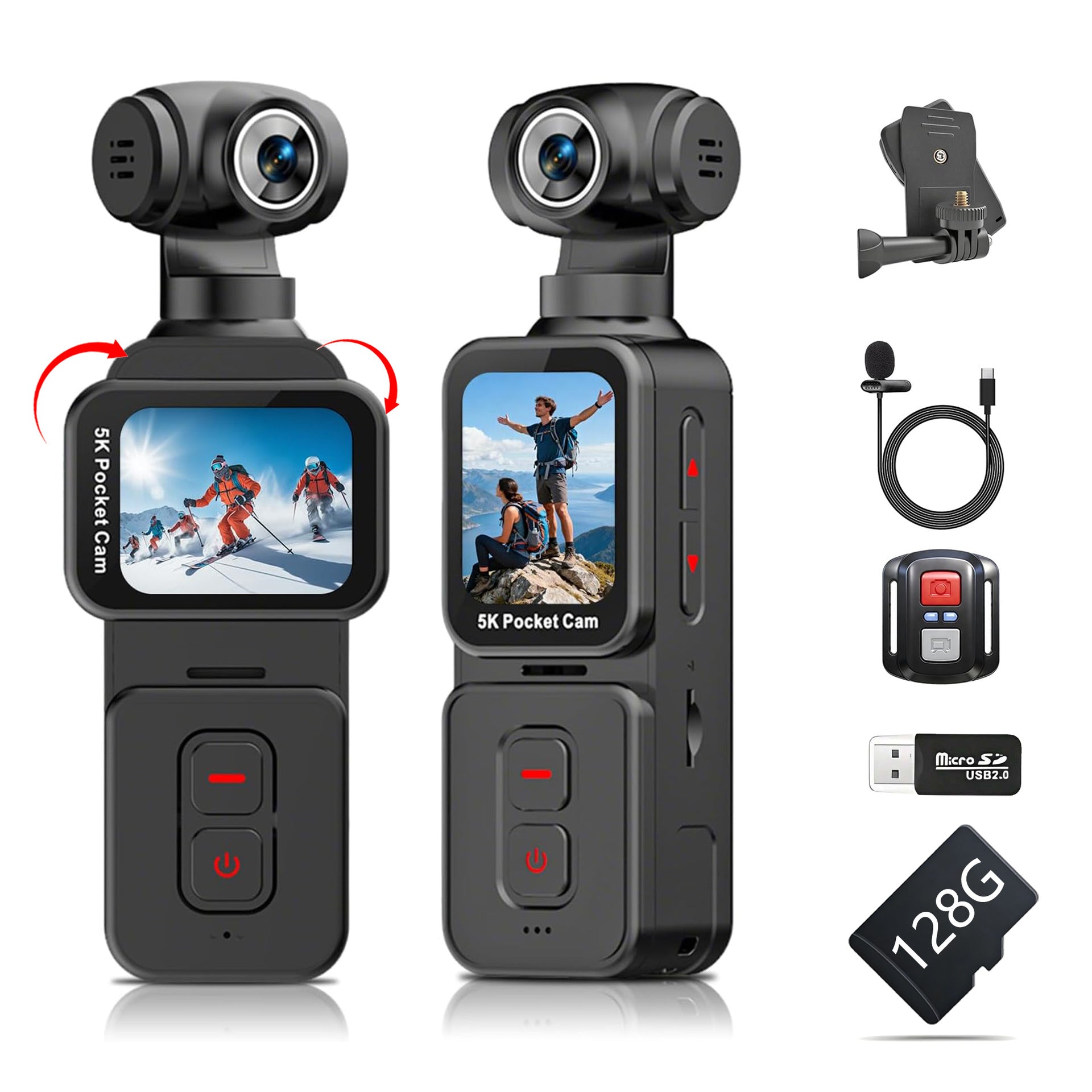 Enregistreur DV de poche pour appareil photo de poche à écran tournant