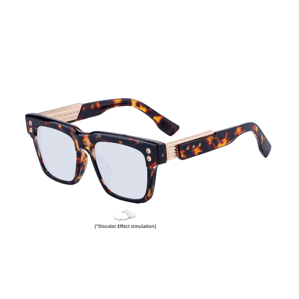 Lunettes de soleil de style européenne et américaine à changement de couleur