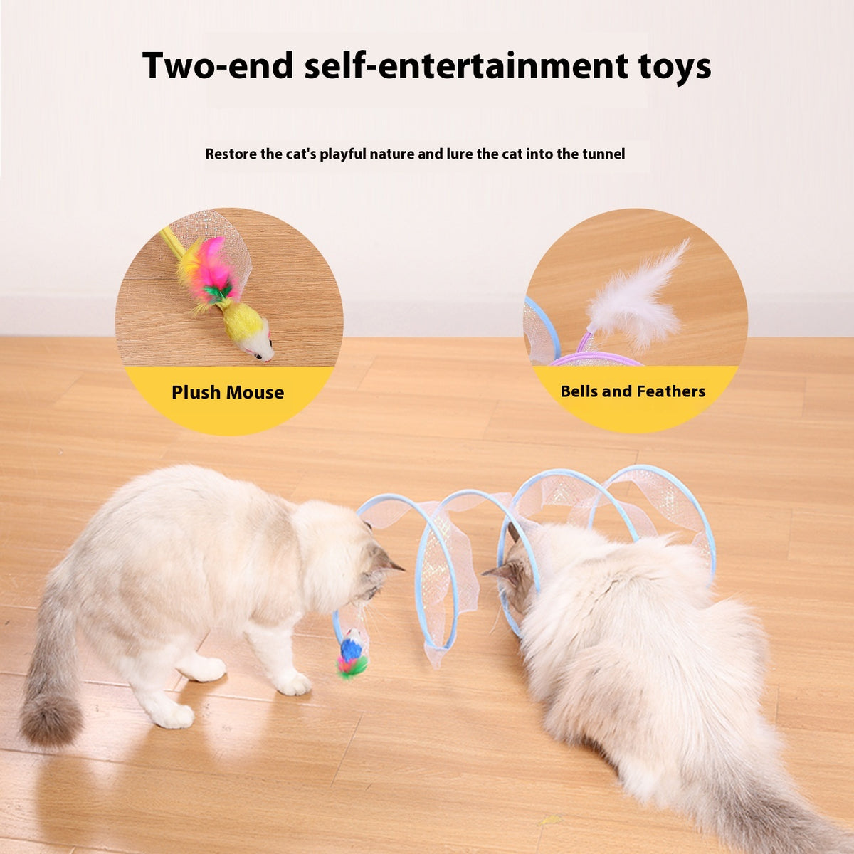 Tunnel de chat d'animal de compagnie auto-salonnage Stuffy Cat Canal Kittens