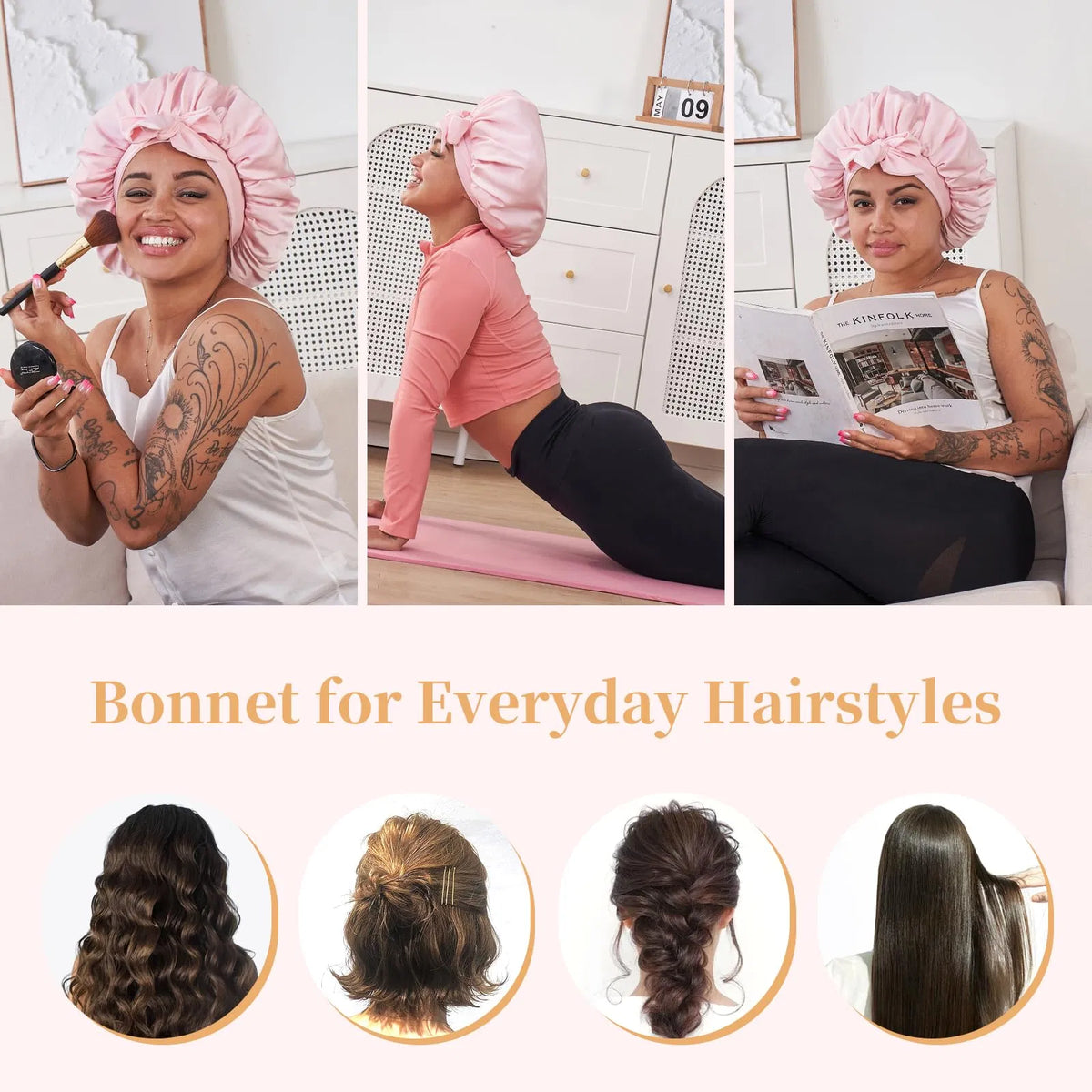 Silk Bonnet for Sleeping Women