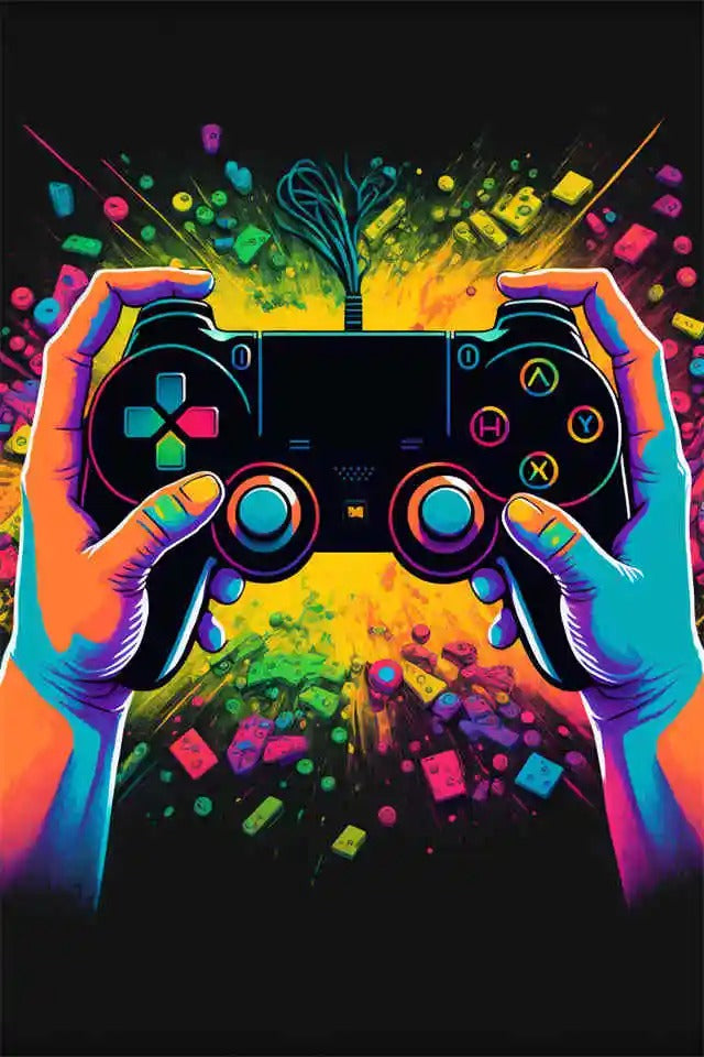 Affiche couleur de contrôleur Neon Gamer