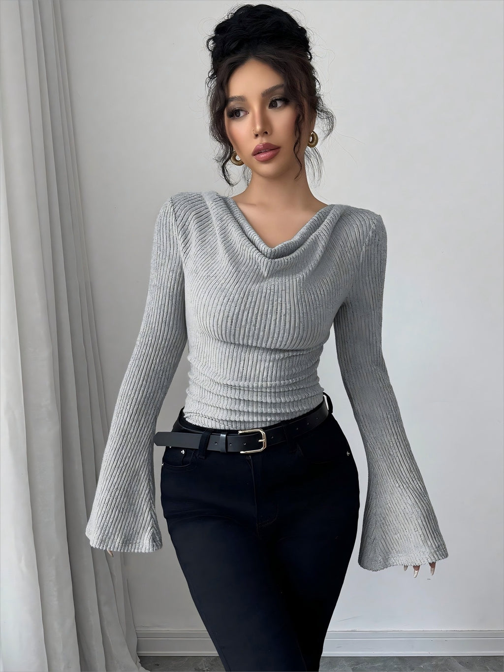 Chemise de base européenne et américaine en hiver