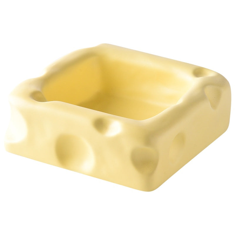 Créative en forme de fromage en céramique Bol mignon Cat Food Dish