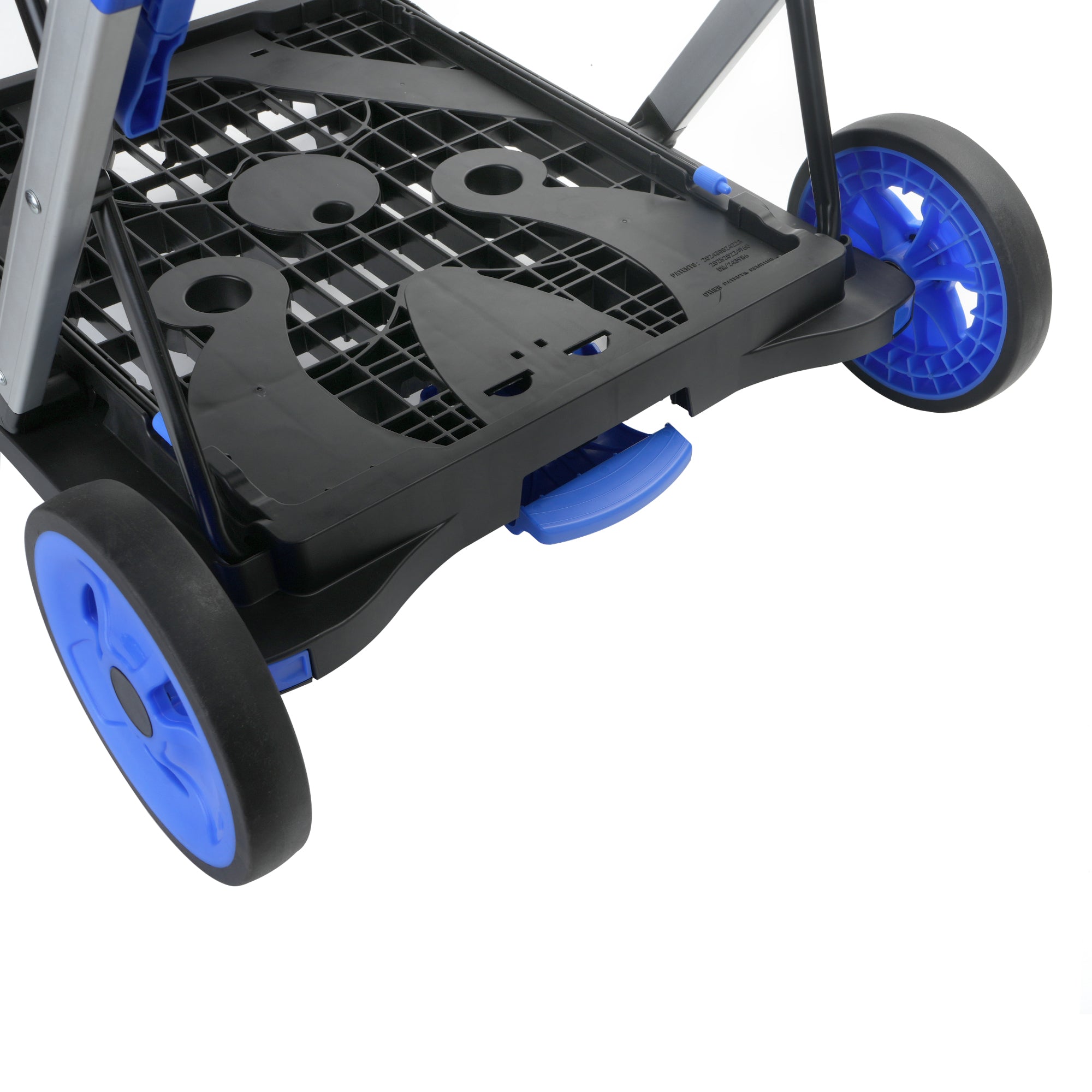 Chariot pliant 2-Tier Multi-Utilisation Fonctionnel Chariots Collapsibles Shopping Chariot avec Roues Sh