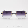 Lunettes de soleil carrées sans cadre