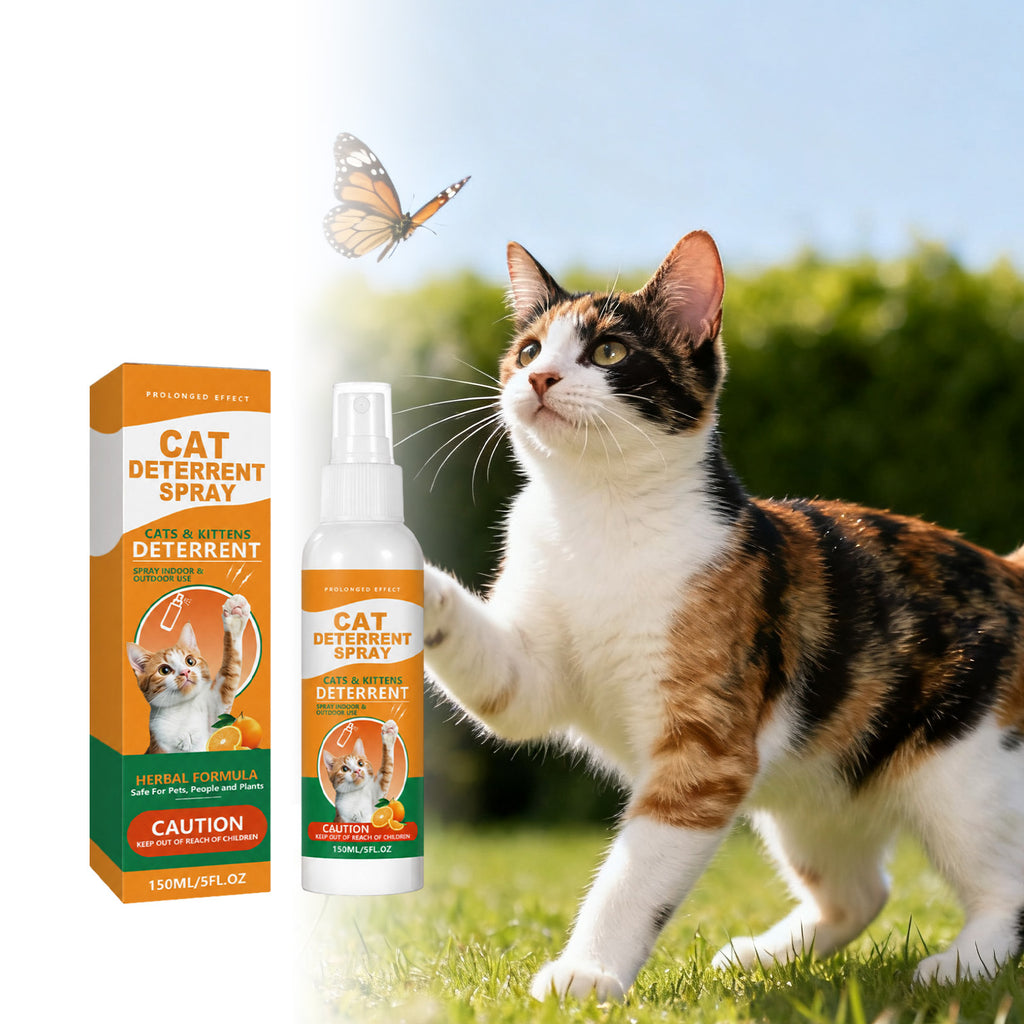Spray anti-chat extérieur - Formule non toxique sécuritaire pour garder les chats loin de Garden Yard Pa