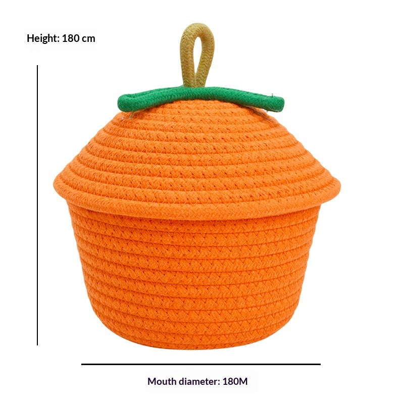 Panier tissé à la main en forme avec couvercle