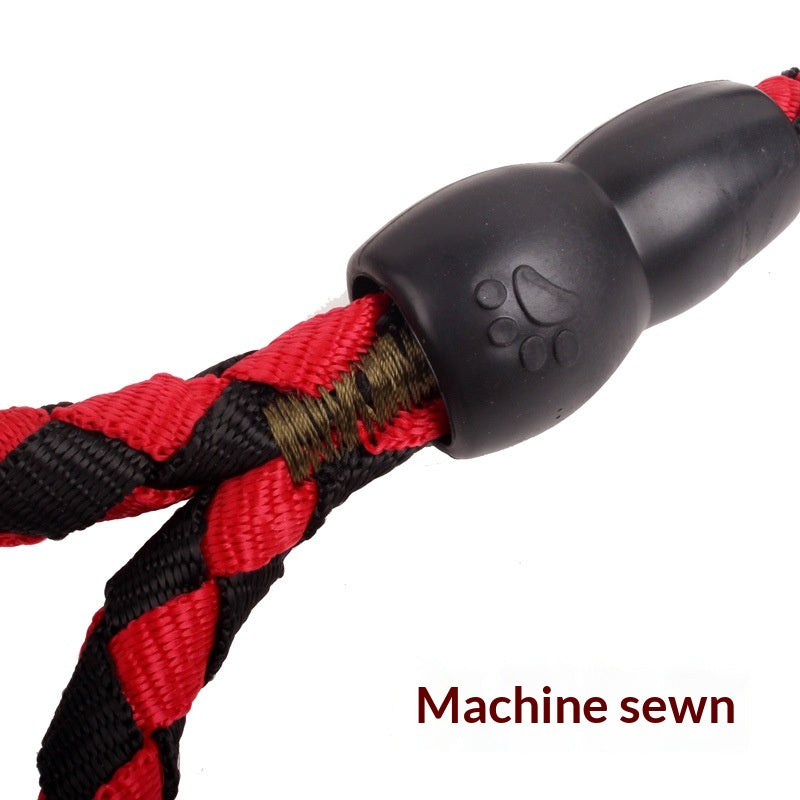 Tresse ronde tressée Pet laisse avec un à deux design pour marcher deux chiens