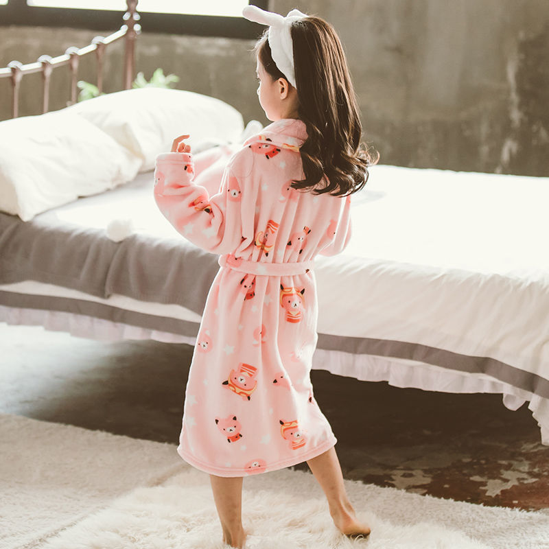 Chemise de nuit des enfants Épaisseur Flannel Filles Pajamas Baby Shan Home Service