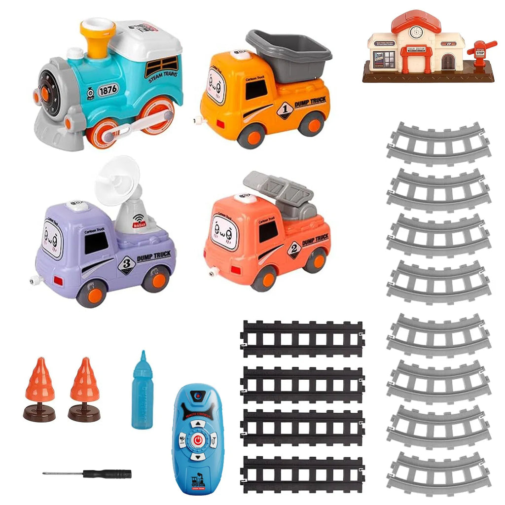 Ensemble de train électrique pour enfants avec télécommande - Jeu immersif avec sons de train authentiques